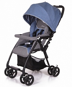 Коляска прогулочная Neo с капюшоном и накидкой для ножек, синяя (Jetem, JT001_Blue 17)